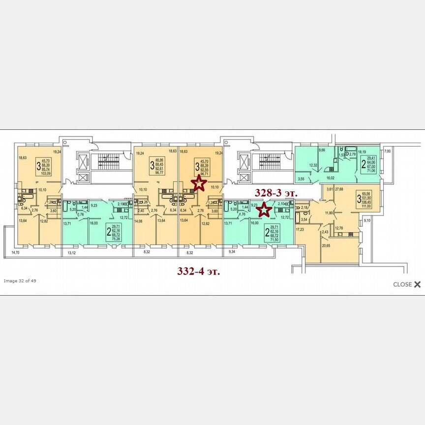 3-к. квартира, 92,6 м², 4/21 эт.