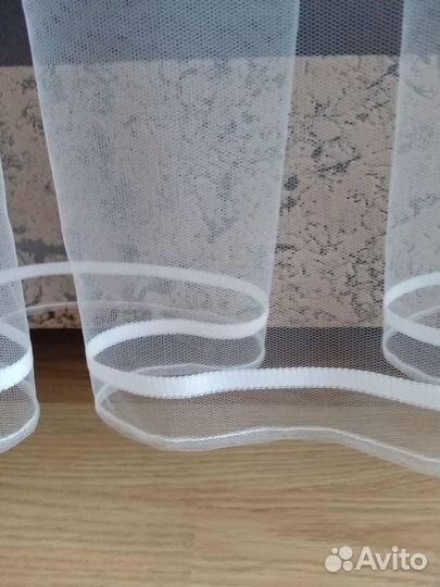 Тюль новый узкий кусок 5м х 41см