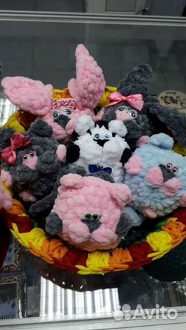 Игрушки вязанные, драконы,зайцы,коты,пчелки