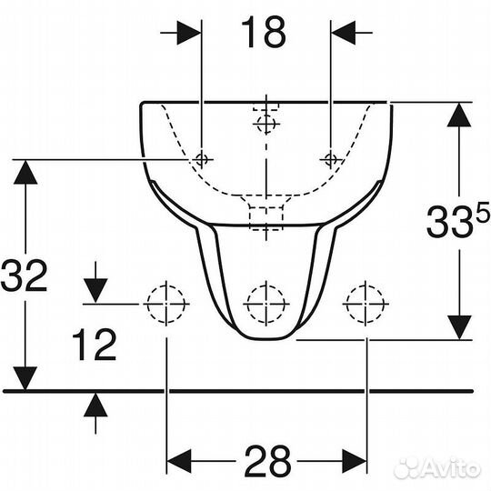 Биде Geberit Smyle 500.216.01.1 Белое