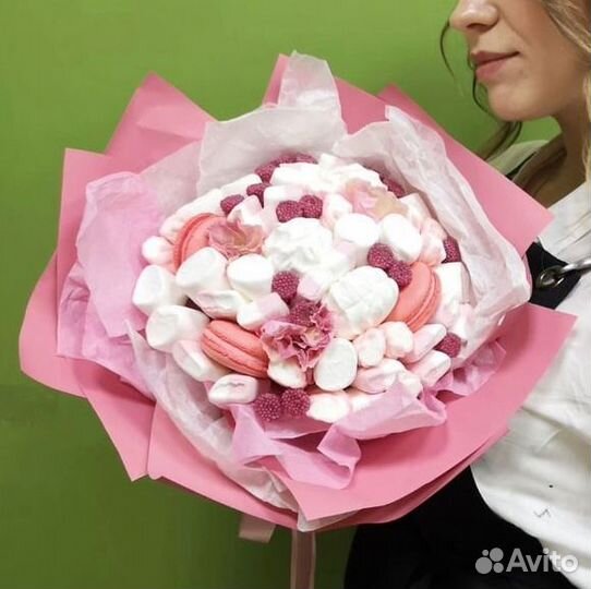 Съедобные букеты из зефира