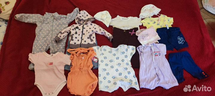 Вещи пакетом для девочки 68 74 (18 вещей)