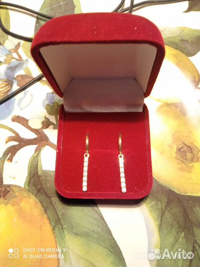 Золотые серьги с жемчугом