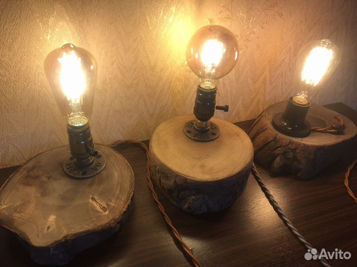 Подсвечники из спилов дерева