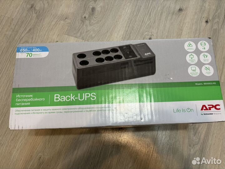 Ибп APC Back-UPS BE650G2-RS, 650вa