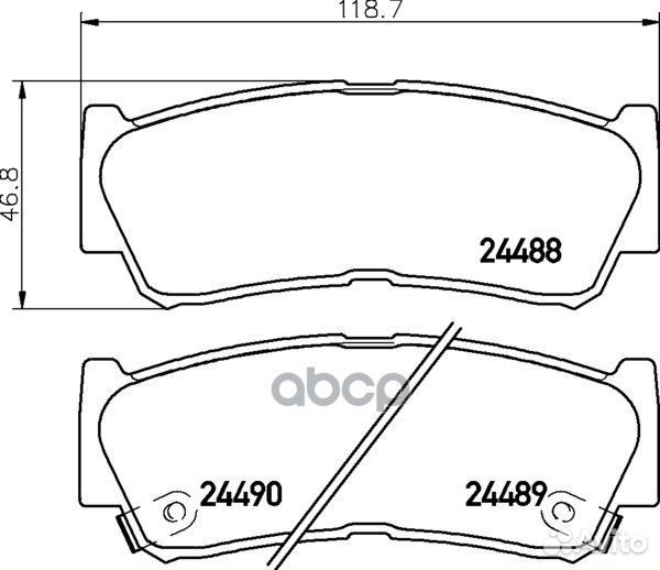 Колодки тормозные дисковые зад NP6011 nissh