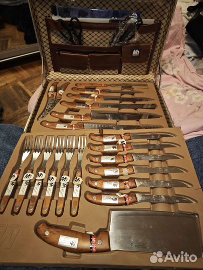 Набор кухонных ножей в кейсе