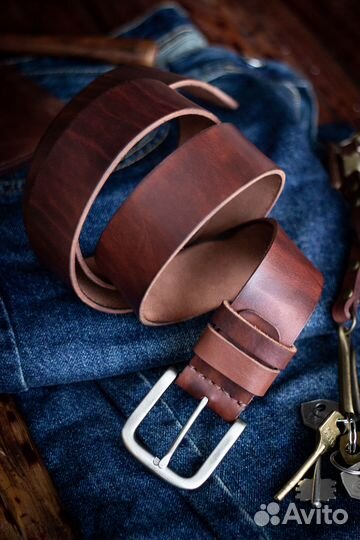 Ремень кожаный натуральный ручная работа Хабаровск