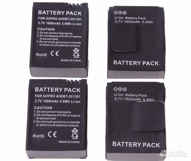 Аккумулятор на GoPro 3/3+ 1600mAh ahdbt-201/301