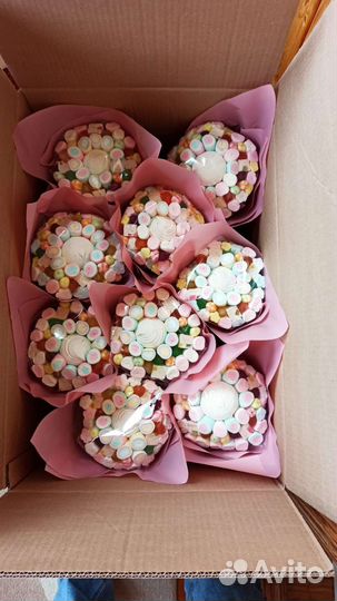 Съедобные букеты из зефира