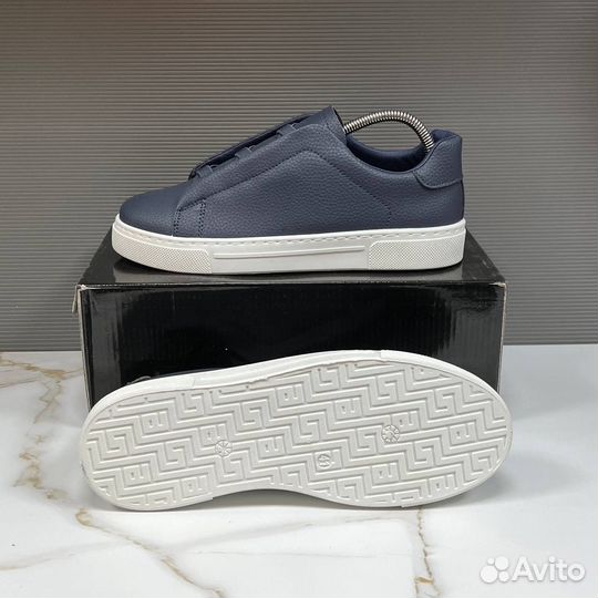 Слипоны мужские синие