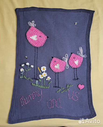 Плед детский вязаный ручная работа