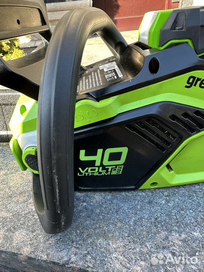 Аккумуляторная цепная пила greenworks 40v