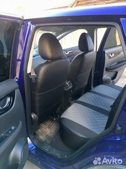 Чехлы экокожа Ромб на Nissan Qashqai 2 Автопилот