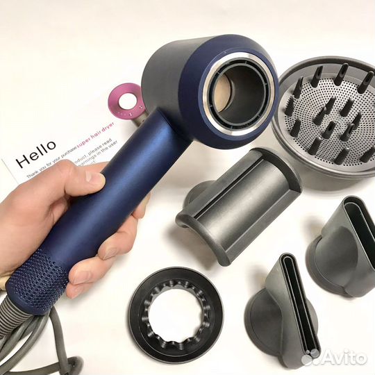 Dyson фен Гарантия / Синий / Медный