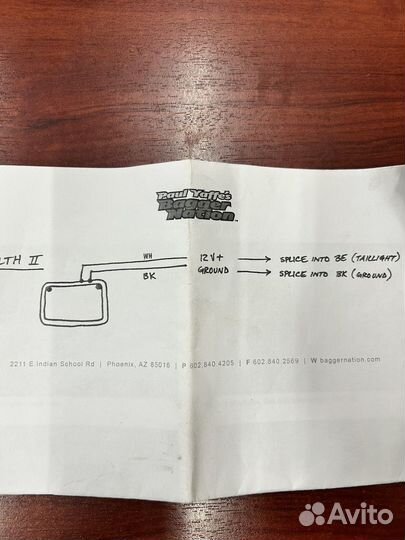 Номерная рамка на Harley Davidson Bagger