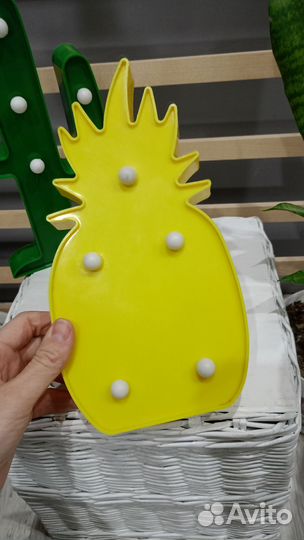 Ночник настенный детский, светильник ночник ананас