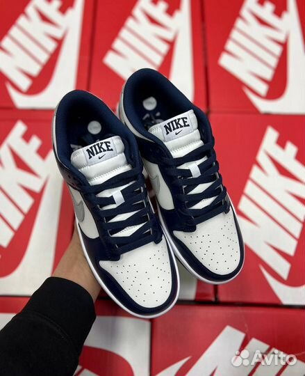 Кроссовки Nike Dunk Low Summit White Midnight Navy