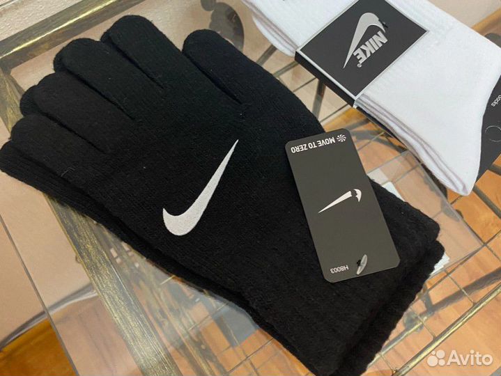 Набор Шапка и перчатки найк