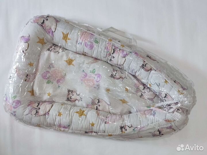 Кокон гнездышко для новорожденных в чехле