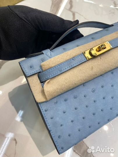 Сумка Hermes Kelly Pochette 22 Ostrich / страус