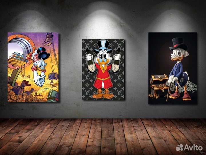 Печать фото на холсте, картины Скрудж Макдак