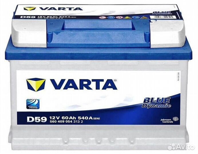 Доставка акб 60Ач Varta Blue Dynamic D59
