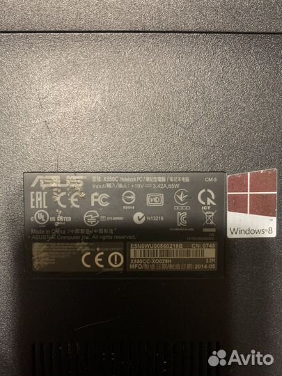 Ноутбук asus x550c