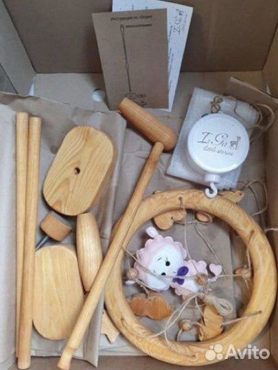 Деревянный Мобиль на кроватку