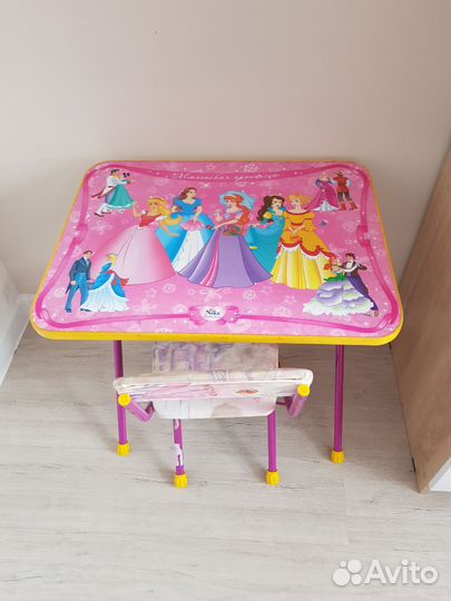 Детский стол и стул, складные