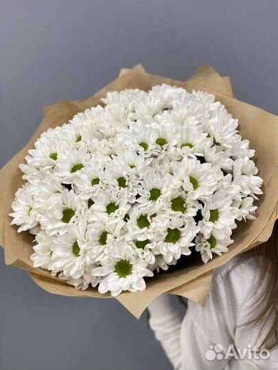 Большой букет из ромашек (хризантем)