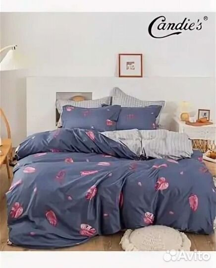 Белье постельное новое евро поплин простынь на рез