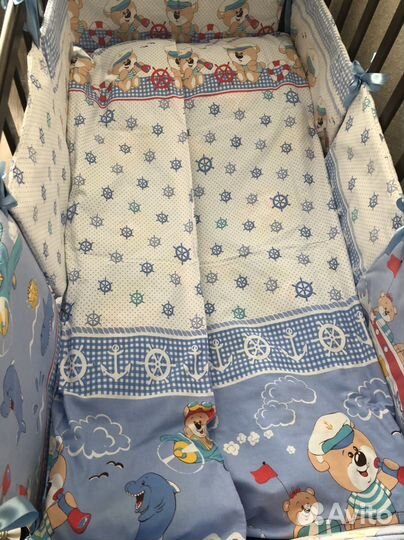 Детская кроватка трансформер с маятником