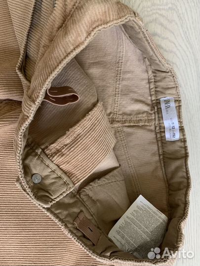 Юбочка Zara вельвет camel 152, 10-12 или XS