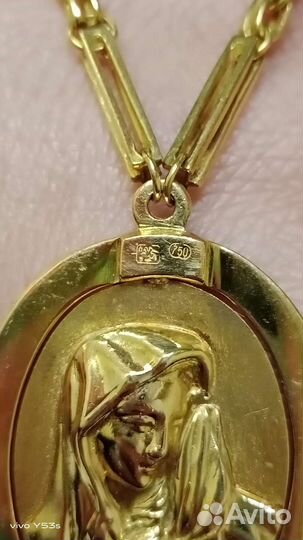 Золотая цепь 750 пробы с бриллиантами