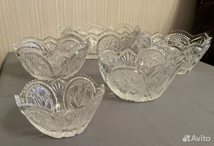 Ваза для фруктов и конфет, салатник хрусталь СССР
