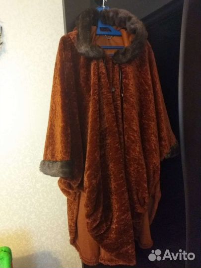 Пальто из искусственного меха без подклада