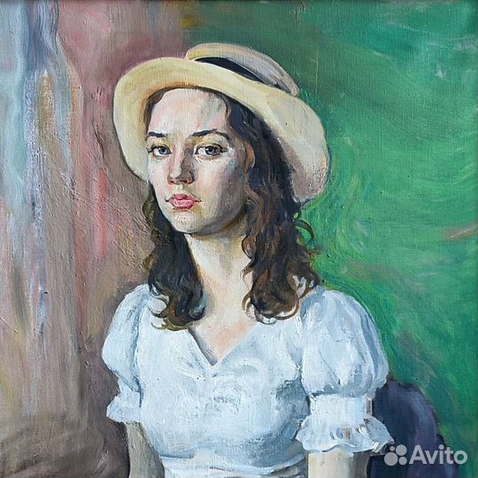 Портрет девушки маслом