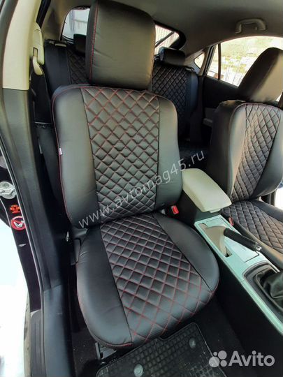 Авточехлы Mazda 6 2007-2013г лифтбек экокожа ромб