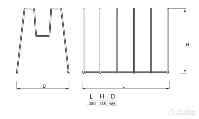 Стойка для хранения виниловых пластинок (M)