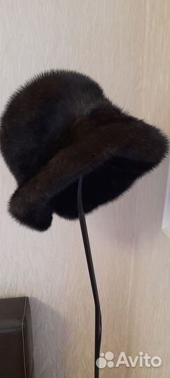Шляпа норковая с мягкими полями. Новая