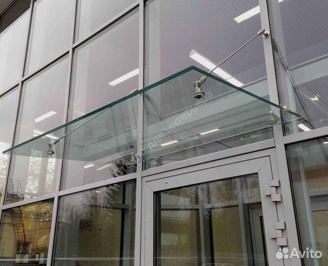 Стеклянный козырек от производителя