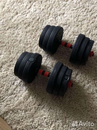 Штанга с гантелями разборная трансформер