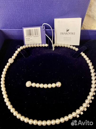 Swarovski серьги и колье (оригинал )