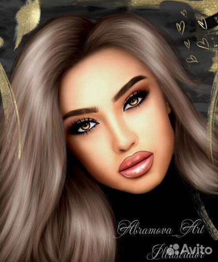 Портрет по фото на холсте