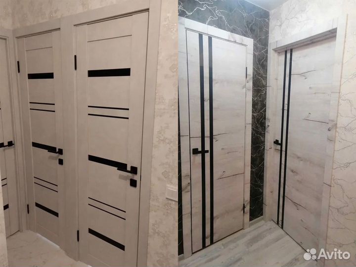 Двери межкомнатые со стеклом. Экошпон