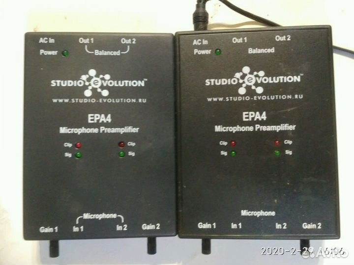 Микрофонный предусилитель evolution epa4