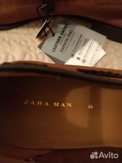 Мокасины замшевые, 44 размера. zara