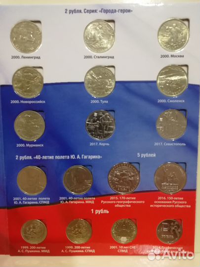 2-рублевые монеты. Города - герои