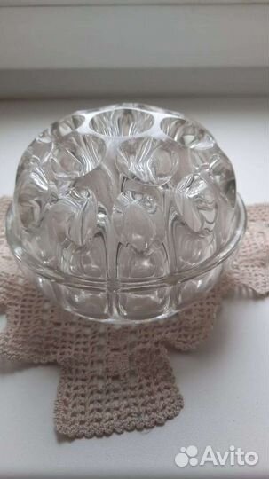 Роузбол.Хрусталь,серебрение.Ваза для бутонов